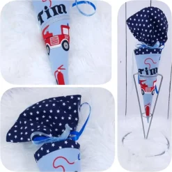 Kindergartentüte | Geschwistertüte | Feuerwehr | Kindergartenstart | 5. Klasse-Schultüte |  Geschwistertüte | Kissen