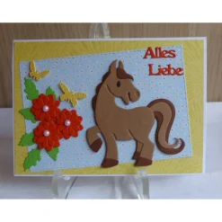 Kindergeburtstag,Glückwunschkarte mit Pferd,Kinder