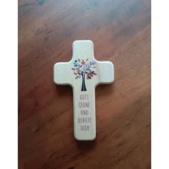Kinderholzkreuz, Kreuz Holz, Taufe Geschenke -  Gott segne und gehüte dich