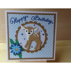 Kinderkarte,Geburtstag,Reh