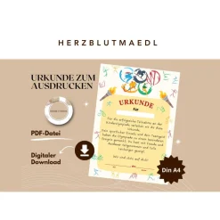 Kinderolympiade Urkunde - Perfektes Mitgebsel oder Auszeichnung für die Kinderparty |Kinderolympiade Spiele