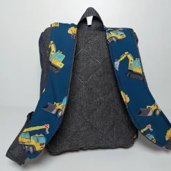 Kinderrucksack für Kindergarten oder Musikbox, im Baustellen Baggerlook, Personalisierung möglich