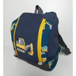 Kinderrucksack für Kindergarten oder Musikbox, im Baustellen Baggerlook, Personalisierung möglich