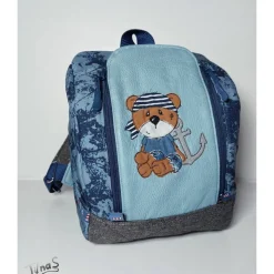 Kinderrucksack für Kindergarten oder Musikbox, im maritimen Look, Personalisierung möglich