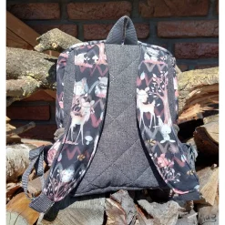 Kinderrucksack für Kindergarten oder Musikbox, mit Boho Waschbär, Personalisierung möglich