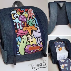 Kinderrucksack für Musikbox  UPCYCLING