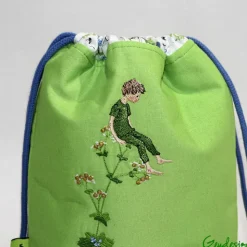 Kinder-Turnbeutel „Junge auf Blume"