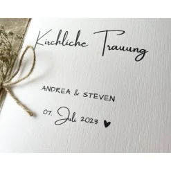 Kirchenheft Trauung Nr. 01 | personalisierbar | Katholischer Gottesdienst | kirchliche Trauung | Hochzeit | Kirche Heft