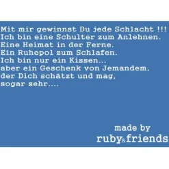 Kissen mit Namen bestickt  100% Leinen