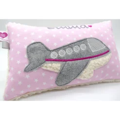 Kissen mit Namen Flugzeug Flugzeuge Namenskissen Pilot Pilotin Kuschelkissen Kindergartenkissen Stewardess