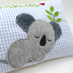 Kissen mit Namen Koala Beuteltier Namenskissen Taufkissen Kuschelkissen Kindergartenkissen Geburtsgeschenk