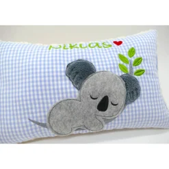 Kissen mit Namen Koala Beuteltier Namenskissen Taufkissen Kuschelkissen Kindergartenkissen Geburtsgeschenk