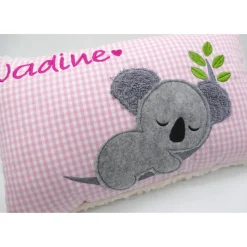Kissen mit Namen Koala Beuteltier Namenskissen Taufkissen Kuschelkissen Kindergartenkissen Geburtsgeschenk