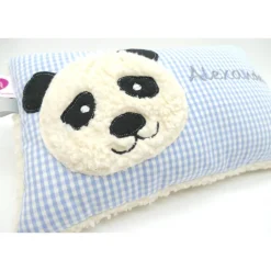 Kissen mit Namen Namenskissen Taufkissen Kuschelkissen Kindergartenkissen Geburtsgeschenk  Panda Pandabär