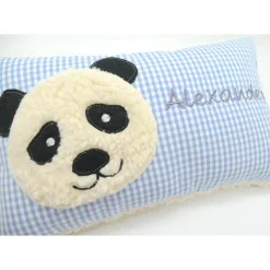 Kissen mit Namen Namenskissen Taufkissen Kuschelkissen Kindergartenkissen Geburtsgeschenk  Panda Pandabär