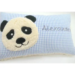 Kissen mit Namen Namenskissen Taufkissen Kuschelkissen Kindergartenkissen Geburtsgeschenk  Panda Pandabär