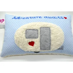 Kissen mit Namen Wohnwagen Camping Namenskissen Taufkissen Kuschelkissen Kindergartenkissen Geburtsgeschenk