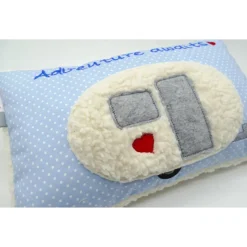 Kissen mit Namen Wohnwagen Camping Namenskissen Taufkissen Kuschelkissen Kindergartenkissen Geburtsgeschenk