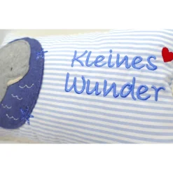 Kissen mit Namen,Delfin Delphin Wal Fisch Namenskissen Taufkissen Kuschelkissen Kindergartenkissen Geburtsgeschenk