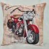 Kissenbezug " Motorrad Classic", 40 x 40 cm, genäht mit Reisverschluß - Geschenk für jeden Motorradfan