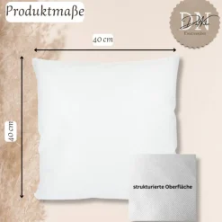 Kissenbezug 40x40 cm – personalisierbar mit Name & Datum, Hochzeitskissen Mr & Mrs., Geschenkidee für Paare