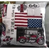 Kissenhülle 'Route 66', Motorrad, Unikat von hessmade