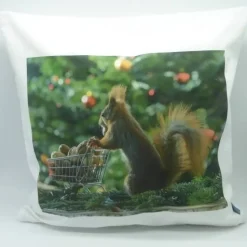 Kissenhülle 'Weihnachts-Einkauf' bei Familie Eichhorn, Weihnachtsgeschenk