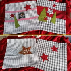 Kissenhülle Weihnachtsmotiv Handarbeit 40x40cm