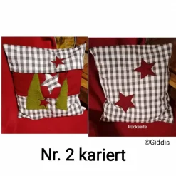 Kissenhülle Weihnachtsmotiv Handarbeit 40x40cm