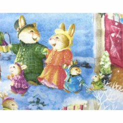 Kissenhülle, Winter im Hasenland, Unikat, Handarbeit, genäht