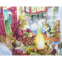 Kissenhülle, Winter im Hasenland, Unikat, Handarbeit, genäht