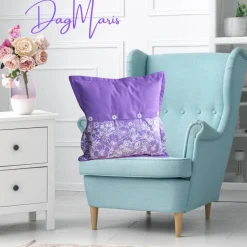 Kissenhülle 40x40 /Sofakissen /Ostergeschenk/Kissen Lila/Kissenbezug für Ostern/ Deko Kissen /Osterdekoration/Osterhasen