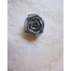 Klammer Haarklammer grau Stoffblume Haarblume "Sophie" elegant festlich romantisch Hochzeit