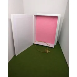 Klappdeckelbox mit Serviettenmotiv " Rosen und Notenblatt "