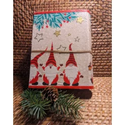 Klappdeckelbox mit Serviettenmotiv " Weihnachtswichtel " Gold