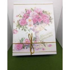 Klappdeckelbox mit Serviettenmotiv " Blumenkelch "