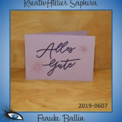 Klappkarte - GEBURTSTAG / HAPPY BIRTHDAY - DinB6 - [2019-0607] - handgeschrieben