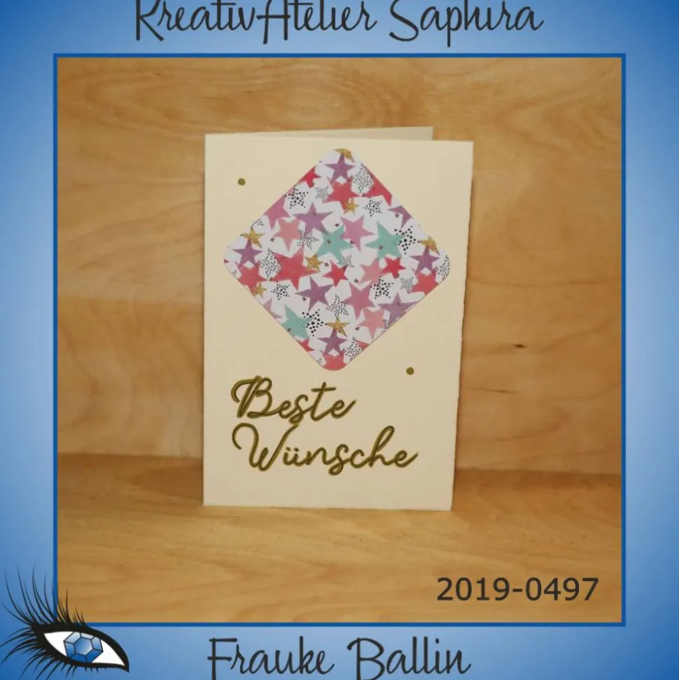 Klappkarte - GEBURTSTAG / HAPPY BIRTHDAY - DinB6 - [2019-0497] - handgeschrieben