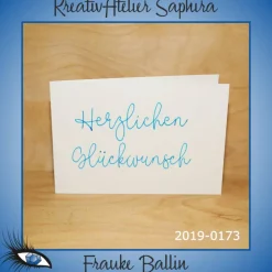 Klappkarte - GEBURTSTAG / HAPPY BIRTHDAY - DinB6 - [2019-0173] - handgeschrieben