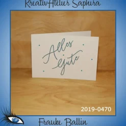 Klappkarte - GEBURTSTAG / HAPPY BIRTHDAY - DinB6 - [2019-0470] - handgeschrieben