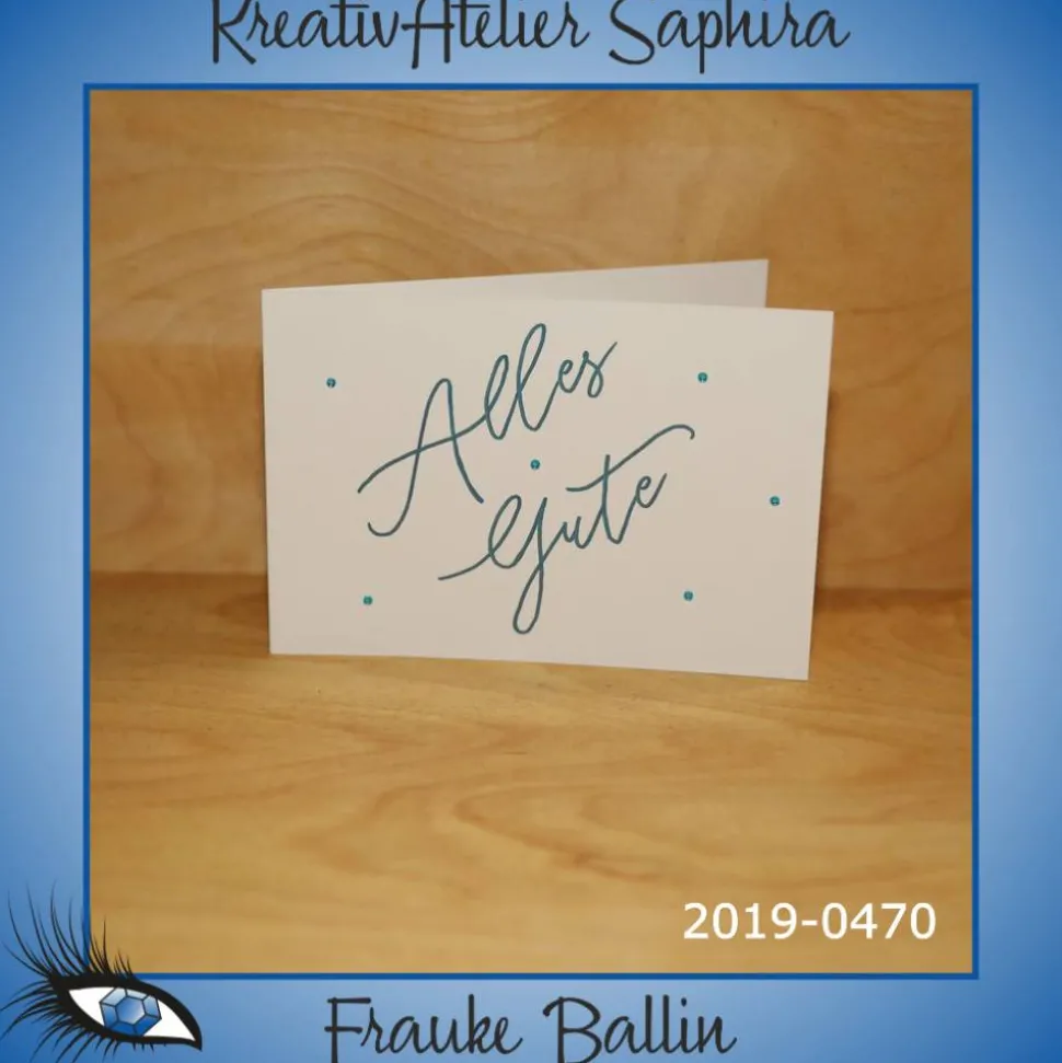 Klappkarte - GEBURTSTAG / HAPPY BIRTHDAY - DinB6 - [2019-0470] - handgeschrieben