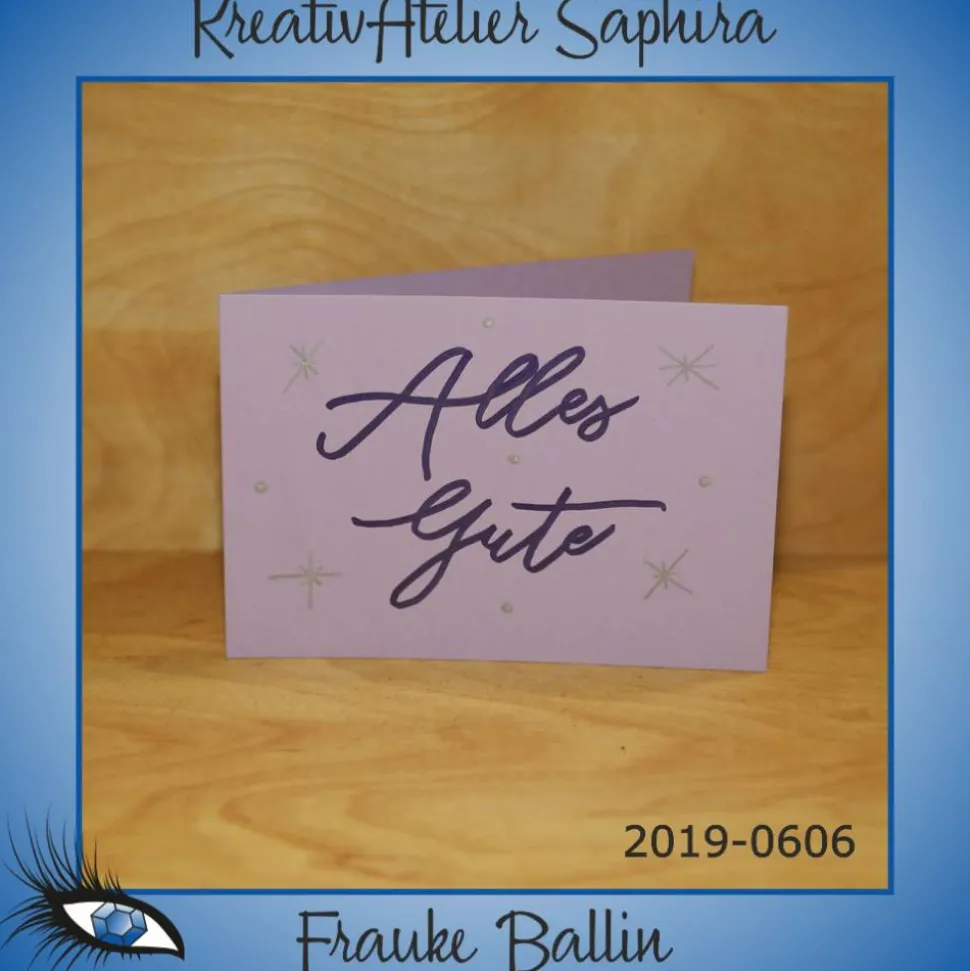 Klappkarte - GEBURTSTAG / HAPPY BIRTHDAY - DinB6 - [2019-0606] - handgeschrieben