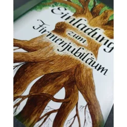 Klappkarte A6 'Einladung Firmenjubiläum'