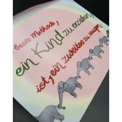 Klappkarte 'Die beste Methode ein Kind zu erziehen'