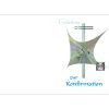 Klappkarte, Einladung,  zur Konfirmation Format DIN 6 hoch