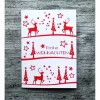 Klappkarte **Hirsche rot** von ZWEIFARBIG Weihnachtswünsche Frohe Weihnachten Grußkarte Weihnachtskarte