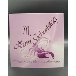 Klappkarte Sternzeichen Skorpion