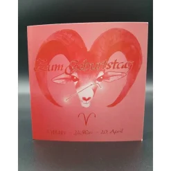 Klappkarte Sternzeichen Widder