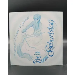 Klappkarte Sternzeichen Wassermann