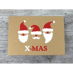 Klappkarte **3Wichtel** von ZWEIFARBIG Kraftpapier Weihnachtswünsche Frohe Weihnachten Grußkarte Wichtel